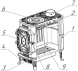 Чугунная печь-камин Теплодар Verona 200 (1.1)